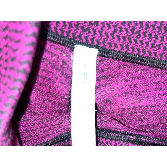Lululemon Wunder Under Crop III Shatter Weave Dust Coral Plum Size 6 - Picture 7 of 10